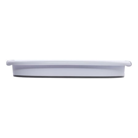 Cos de rufe extensibil din plastic, alb si gri, 21 l