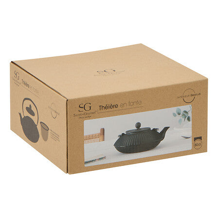 Ceainic fonta negru garden 80 cl - Secret de Gourmet