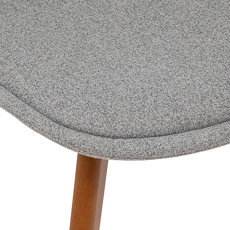Scaun dining Baya,gri,lemn/textil vintage-Atmosphera