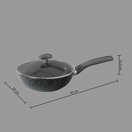 Tigaie cu capac aluminiu forjat 24 cm - Five