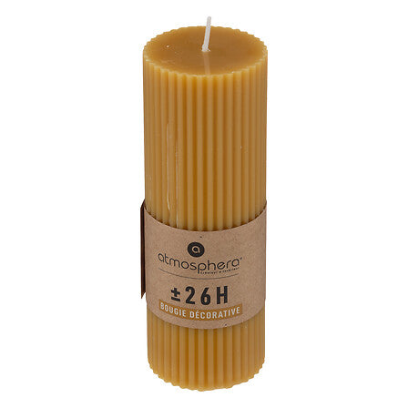 Lumanare rotunda "Demi" - Galben mustar, 230 g - Atmosphera